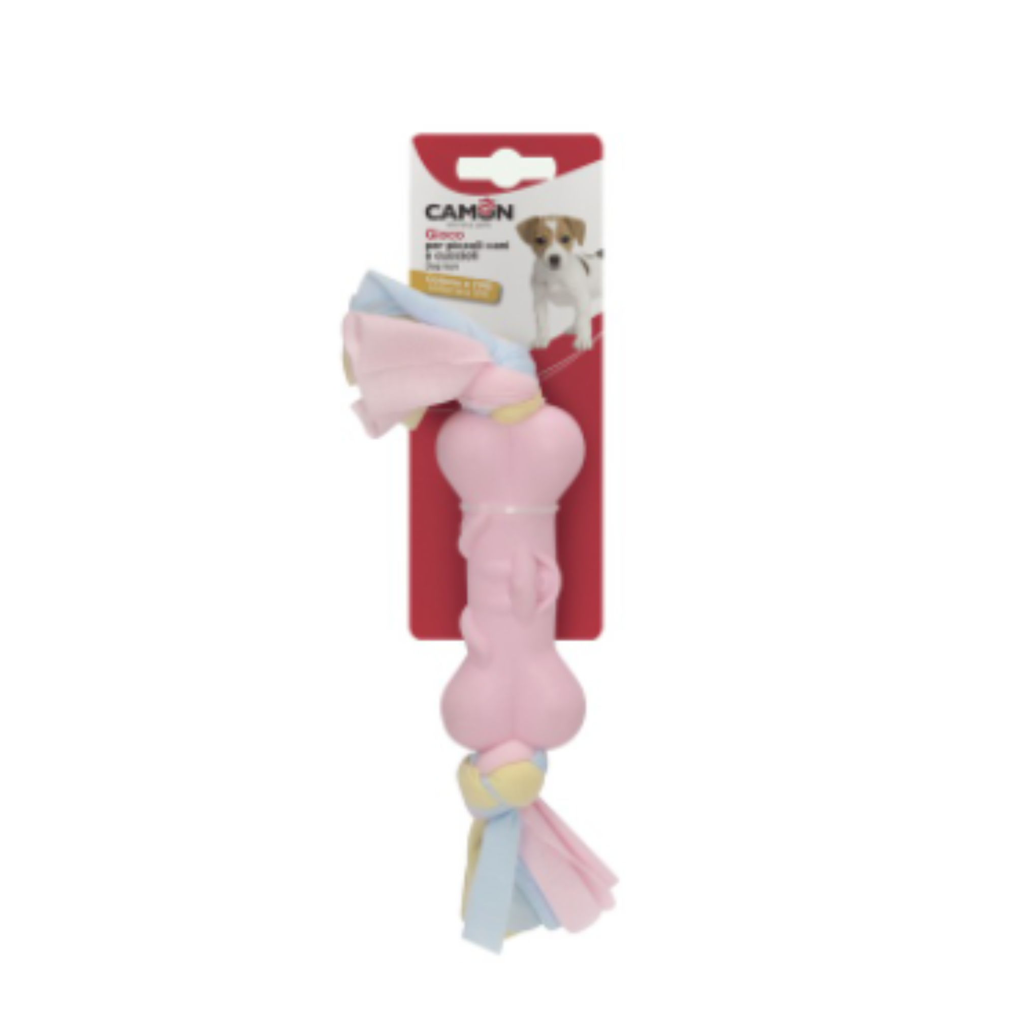Camon Juguete Hueso TPR con Cinta de Algodón Camon Juguete Hueso TPR con Cinta de Algodón