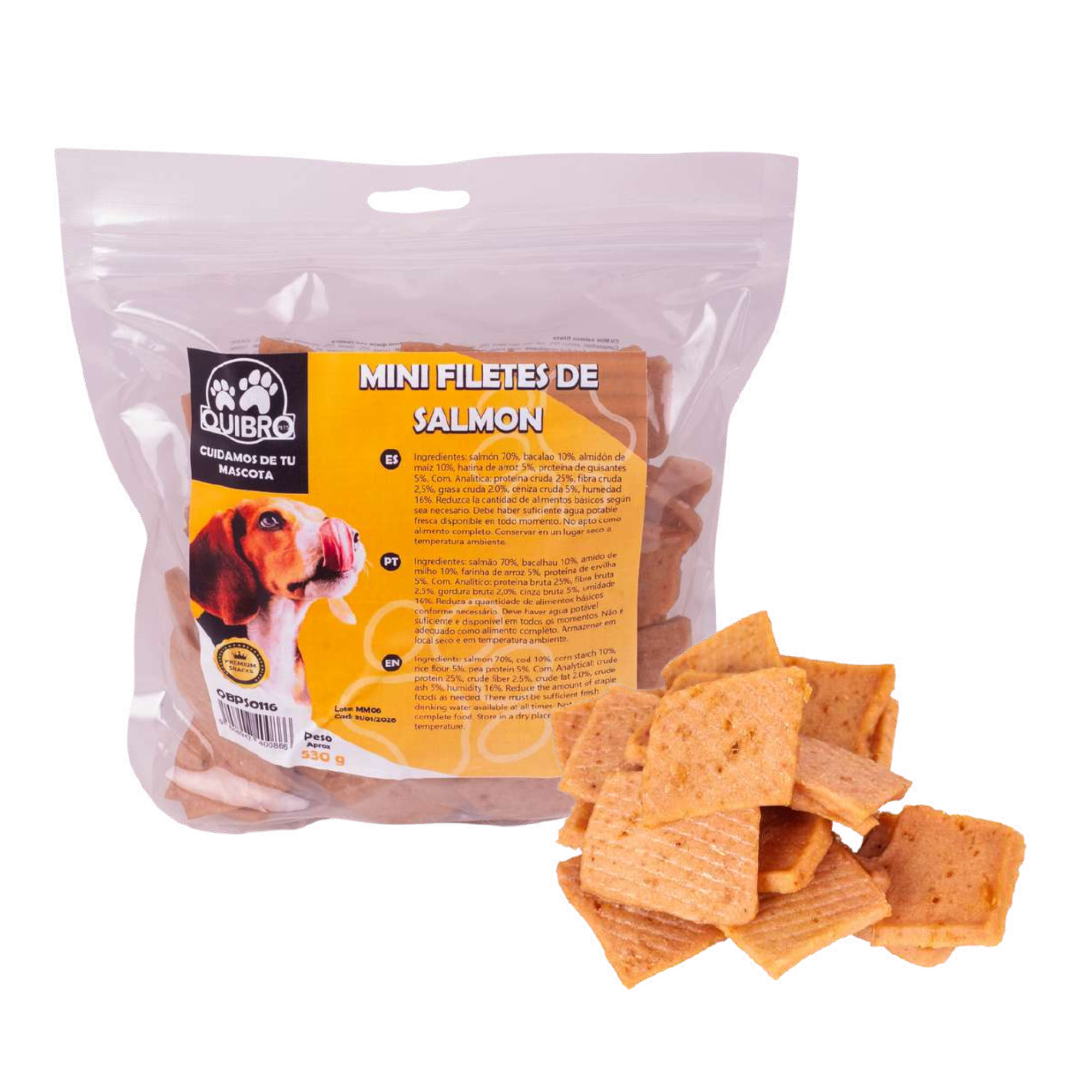 Quibropets Mini Filetes de Salmón Quibropets Mini Filetes de Salmón