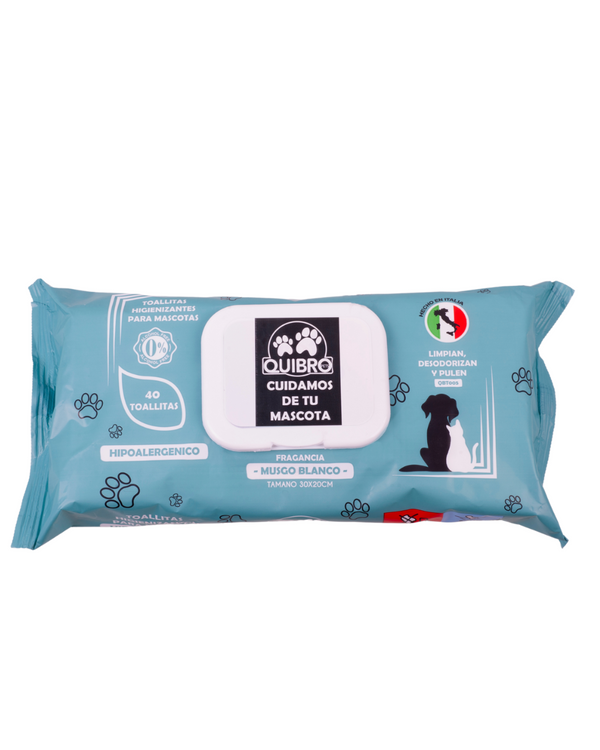 Quibropets Toallitas Musgo Blanco 40und