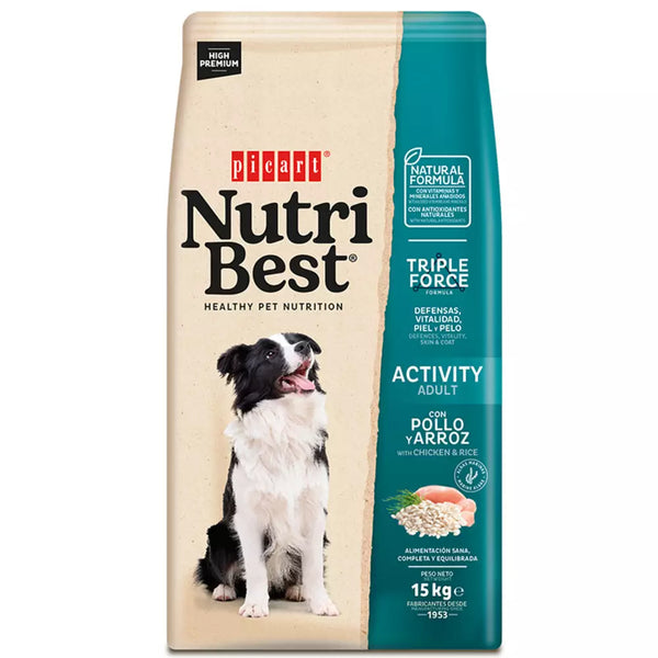 Picart Nutribest Adulto Activity Pollo y Arroz 15 Kg