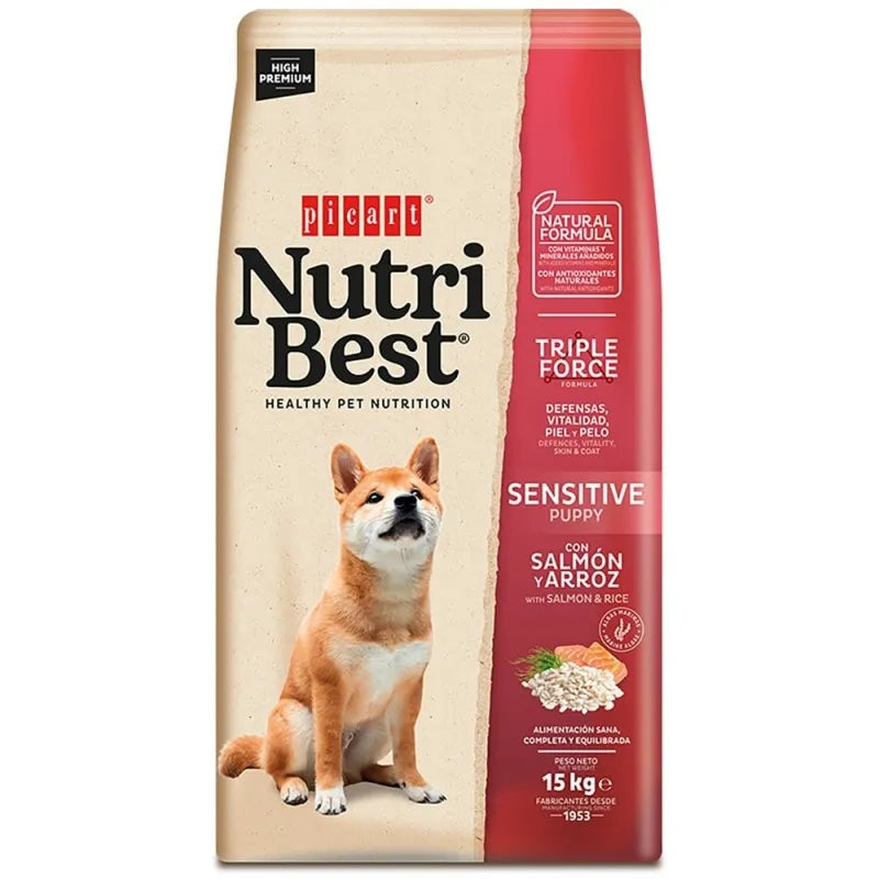 Picart Nutribest Puppy Sensitive Salmón y Arroz 15 Kg
