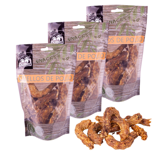 Quibropets Cuellos de Pollo (3x160g)