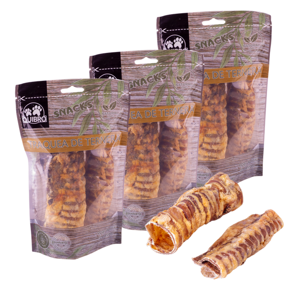 Quibropets Traquea de Ternera (3x90g)