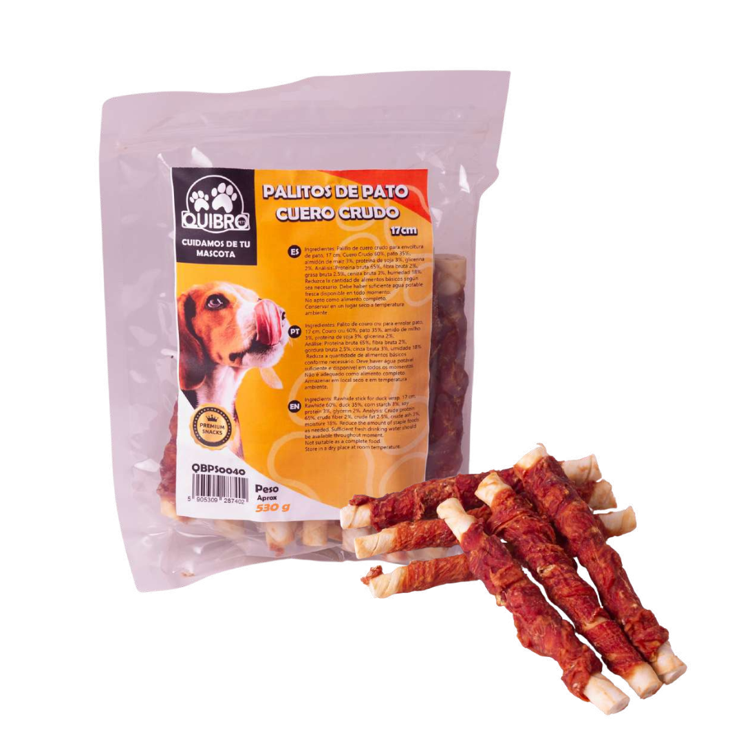 Quibropets Palitos de Pato Cuero Crudo