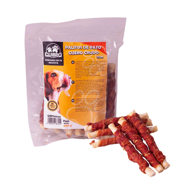 Quibropets Palitos de Pato Cuero Crudo