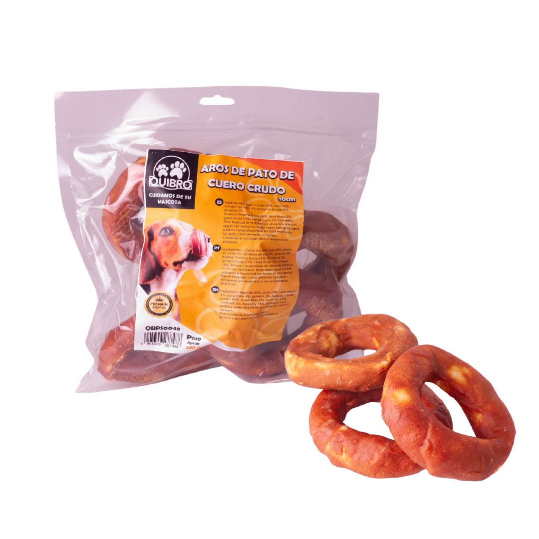 Quibropets Aros de Pato de Cuero Crudo