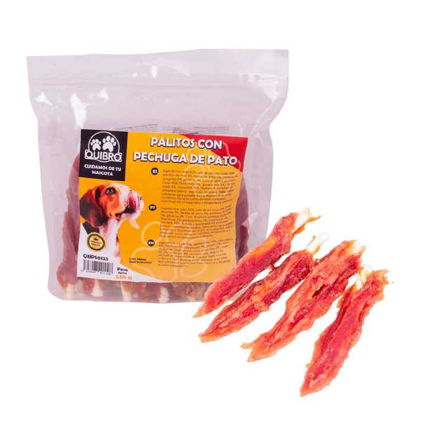 Quibropets Palitos con Pechuga de Pato