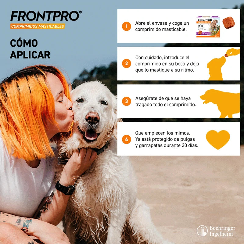 Frontpro Comprimidos masticables Antiparasitario Para Perros
