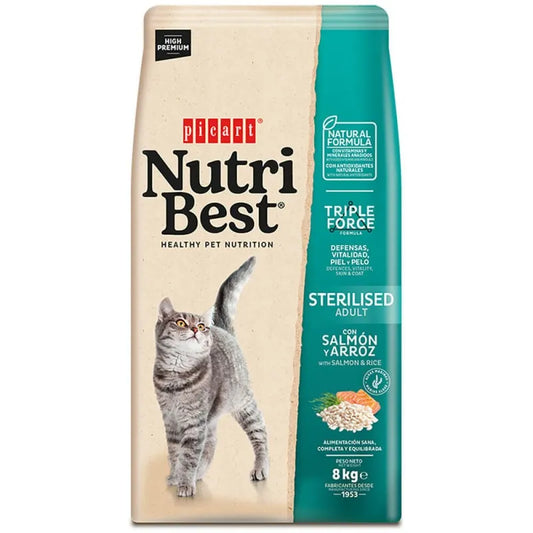 Picart Nutribest Cat Adult Sterilised con Salmón & Arroz