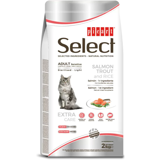 Picart Select Cat Sensitive Sterilised-Light Salmón & Arroz